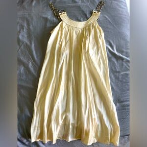 Unique Ingwa Melero, 100% Silk Dress, genuine leather, S